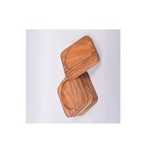 Premium Set of 4 Elegant Round Wood Coasters Handcrafted Modern Design <b>Drink</b> Mats for Home Decoration Durable <b>Drink</b> <b>Stand</b> - Product Image 4