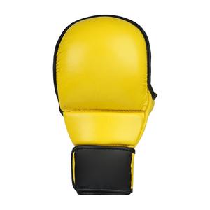 Gants de combat Mui Thai MMA avec logo personnalisé Gants de tir professionnel en cuir Gants de boxe pour l'entraînement des arts martiaux - Product Image 4