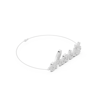 Beautifully Crafted 10k White Gold Rhodium Plated Lab Diamond Brilliant Cut Tennis <b>Bracelet</b> Adjustable Unisex Style for - Product Image 5