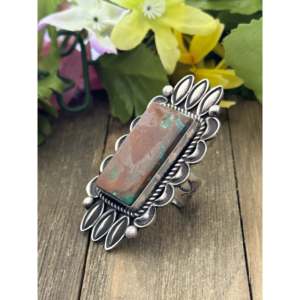 Alex Sanchez Royston Turquoise Sterling <b>Silver</b> <b>Adjustable</b> Vintage <b>Ring</b> - Product Image 2