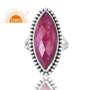 แหวนพลอยอัญมณีธรรมชาติสีเงินสเตอร์ลิง925ผู้ผลิตเครื่องประดับแบบวางซ้อนกันได้ - Product Image 3