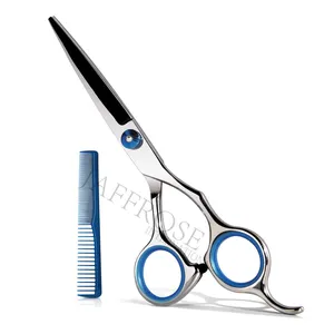 不锈钢理发剪刀6.5英寸美发剃须刀剪刀专业沙龙理发剪刀一把梳子