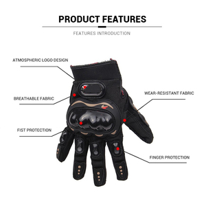Nouveau Meilleur Arrivée Qualité Primum OEM Logo Personnalisé Couleur Noire Respirant Pro Motocyclistes Racing Bike Riding Gants - Product Image 3