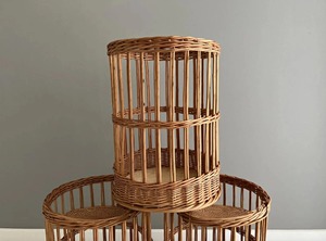 Rustic <b>Tall</b> <b>Bread</b> Display <b>Bin</b> Wicker Baguette Basket Handmade Storage Baskets Natural Rattan Modern Animal Shaped Eco-Friendly - Product Image 5