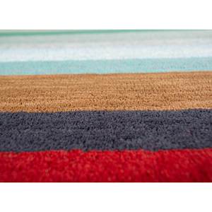 Alfombra Acar Ivory de Lana y Viscosa Hecha a Mano, Rectangular, con Rayas Abstractas y Patrón de Diamantes, para Pasillo, 4m de Ancho - Modelo Tnq-1125(Rmr) - Product Image 3