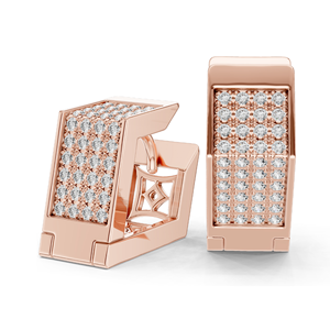 Boucles d'oreilles en diamant de laboratoire 0,4 CT, clarté VVS-VS, couleur EF, or 18 carats, 14 carats, 10 carats et argent 925, or rose, or jaune, or blanc - Product Image 5