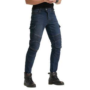 กางเกงยีนส์ป้องกันการกระแทกสำหรับขี่มอเตอร์ไซค์ D-Ride Moto สีดำ แขนยาว สำหรับผู้ชาย พร้อมแผ่นรองเข่าและสะโพก ระบายอากาศได้ดี แห้งเร็ว เพื่อความสบายในการขับขี่ - Product Image 4