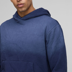 Sudadera con Capucha de Forro Polar para Hombre, Estilo Casual, Talla Grande, con Logotipo Bordado en 3D Personalizado, Lavado Ácido, 100% Algodón, Servicio OEM - Product Image 6