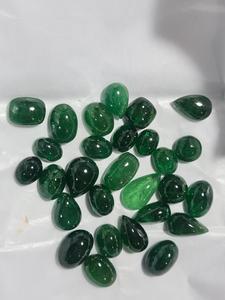 Cabujón de forma de mezcla de granate tsavorita de calidad comercial natural para la fabricación de joyas, cabujones de piedras preciosas de granate verde - Product Image 3