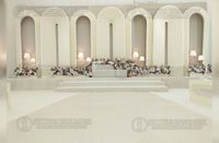 Scène de Cérémonie de Mariage et de Fiançailles Moderne et Simple en Bois avec Design Ouvert
