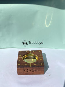 Tradebyd cendrier en bois de luxe fabriqué à la main cendrier en bois rustique support pour fumer élégant fumeur cadeau pour hommes - Product Image 4