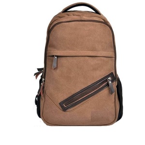 Unisex Vintage Leather <b>Backpack</b> with Anti-theft Feature Denim Canvas <b>Laptop</b> Polyester Lining Bag <b>for</b> Men and <b>Women</b> - Product Image 6
