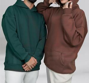 2024 calidad premium hombres XL pulóver Sudadera con capucha personalizada 100% algodón de gran tamaño hombros caídos invierno estampado Puff técnica sólida - Product Image 4