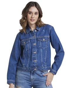 Chaqueta Vaquera de Invierno Ecológica de Estilo Casual para Mujer, Corte Regular - Product Image 2