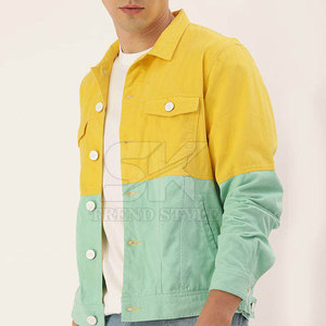 Chaqueta de Invierno Informal de Mezclilla Lisa Multicolor, Cómoda de Usar, Chaqueta de Invierno de Mezclilla Lisa Multicolor - Product Image 3