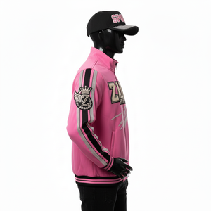 Veste Softshell Premium 300 à 320 GSM Coupe-Vent Chaude Athlétique Panneaux de Couleur Rose Broderie Personnalisée Veste Softshell pour Homme - Product Image 5