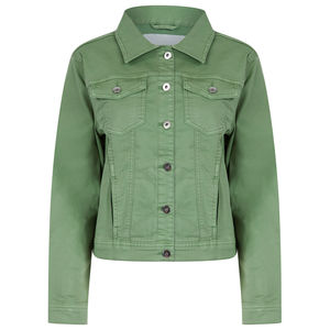 Latest New Wholesale High Quality 100% Cotton Women's Ladies Stretch <b>Denim</b> <b>Jacket</b> Soft Cotton Summer Bright Colour Fashion Coat - Product Image 1