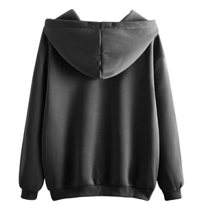Sweat à capuche épais en velours pour femme, taille plus, sur mesure, pour l'hiver, pièce de conception OEM - Product Image 2