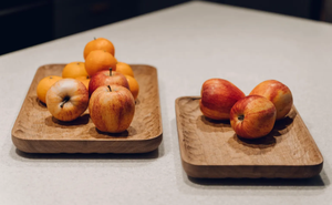 ถาดเสิร์ฟอาหารไม้มะม่วง2ถาดงานอเนกประสงค์สำหรับตกแต่ง100% ชุดพิธีขึ้นบ้านใหม่ล่าสุด - Product Image 6