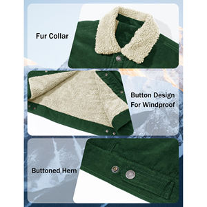 Personalizar La Universidad bordado de los hombres Varsity chaqueta de béisbol para hombres a prueba de viento con botones Unisex deportes hombres chaqueta de bombardero de pana - Product Image 5