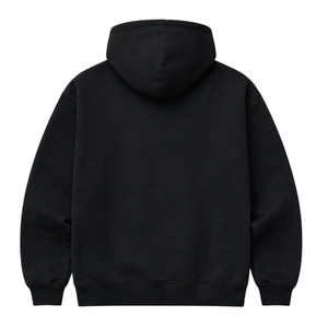 <b>Mens</b> <b>Black</b> Oversized Hoodie Pullover 50% Cotton 50% Polyester Drop Shoulder Streetwear Relaxed Fit Winter Sweatshirt - Product Image 2