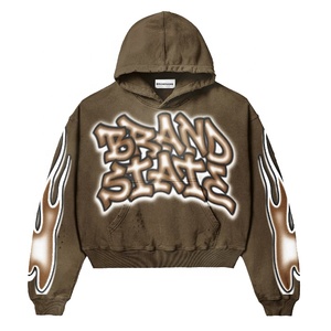 Wholesale Custom Y2K <b>Acid</b> Washed Hoodie for Men Vintage Streetwear Fashion Rhinestone Knitted Logo Printed Hoodie Shirts Men's - Product Image 6