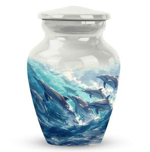 Urna de delfín para cenizas Cremación Decorativo Final DE LA VIDA Cuidado Urnas funerarias modernas Sea Memorial Oceanic - Product Image 5
