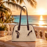 Sac fourre-tout réversible en cuir tressé personnalisé OEM pour femme, double face, patchwork en cuir pleine fleur, sac de plage à bandoulière, vente en gros d'usine