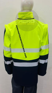 Veste de sécurité d'hiver pour hommes, classe 2 ANSI, imperméable, réfléchissante, anti-perforation, avec logo personnalisé, couleur orange, en nylon AERO FASTER - Product Image 3