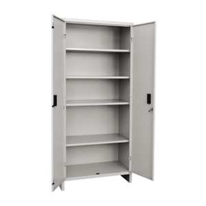 ตู้เก็บของแบบมีบานพับ 2 บาน ขนาด 40x80x179 ซม. ชุดประกอบ สีเทา - Product Image 1