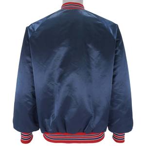 Chaqueta Bomber de béisbol Varsity de invierno hecha a medida para hombre, último diseño, doble botonadura, talla grande, cálido, satén, piel de vaca, lona - Product Image 2