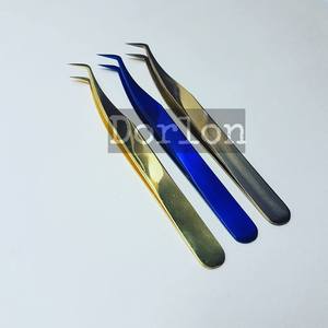 Pince à épiler professionnelle en acier inoxydable avec logo personnalisé, pointe de précision, conception durable pour extensions de cils, personnalisable - Product Image 2