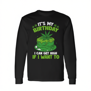 Maglietta a maniche lunghe con foglia di marijuana Stoner 420 - Promozionale per il mio compleanno - Product Image 2