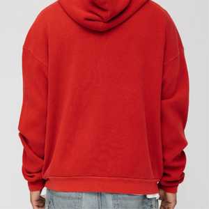 Venta al por mayor personalizado de gran tamaño de los hombres sudaderas con capucha de moda de alta calidad Zip up Hoodie Drop Shoulder Thick Hoodie - Product Image 3