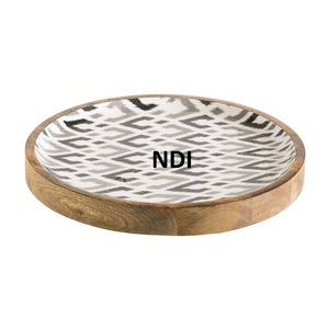 Hot Sale Tableware Catering Serving Rattan <b>Tray</b> Unique Style <b>Tea</b> Coffee Breakfast Dishes Serving Wood <b>Tray</b> for Salver Dishes - Product Image 5
