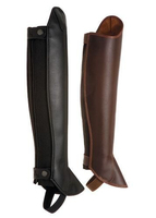 Chaps d'équitation en cuir véritable de conception supérieure par produits de cheval de qualité/demi chaps en cuir équestre avec logo personnalisé