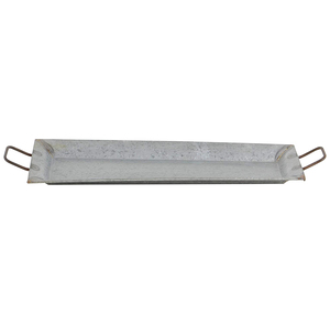 Juego de 2 bandejas de servicio de metal galvanizado con asa para mesas, utensilios de cocina, uso doméstico y hotelero, bandejas para servir alimentos - Product Image 4