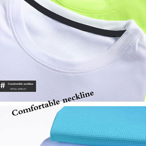 T-shirt uni à manches courtes pour hommes, séchage rapide, respirant, fitness, t-shirt personnalisé de haute qualité pour hommes, vente en gros - Product Image 6