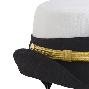 Casquette d'uniforme de chef de police officier de cérémonie marine sur mesure en gros, fournisseur de casquettes avec logo personnalisé, 100 % coton, unisexe, haute qualité - Product Image 4