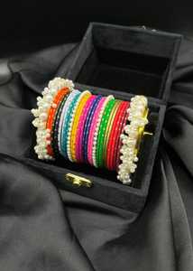 2026 New Fashionable <b>Women's</b> Silver Plated <b>Copper</b> Alloy Pearl Bangles Trendy Style Available All Colors Sizes <b>for</b> - Product Image 4