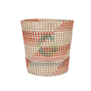 Cestas de Almacenamiento Desmontables de Pasto Marino Tejidas a Mano Galaximex, Coloridas, con Tapas, Decoración de Pared, Platos, D40xH30cm, Natural - Product Image 2