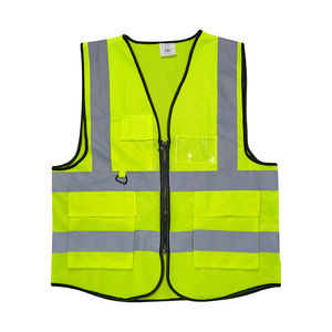 Gilet de sécurité réfléchissant ANSI classe 2 respirant en polyester 100% avec flash LED et poches pratiques pour les travaux de construction - Product Image 1