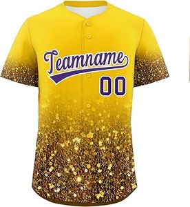 Camisetas informales con botones para hombre de calidad superior, venta al por mayor, camisetas de béisbol y sóftbol de manga corta, camisetas deportivas de equipo activo - Product Image 3