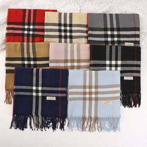 2025 New Classic Design Mongolia Plaid Cashmere and Wool <b>Scarf</b> Winter <b>Mens</b> Custom Pattern Wool Checked <b>Scarf</b> - Product Image 2