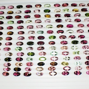 Belle tourmaline naturelle de qualité AAA avec pierre précieuse en vrac au lustre AAA parfaitement calibrée taille 7*5mm pour la fabrication de bijoux - Product Image 1
