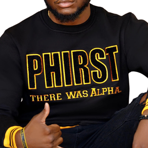 PHIRST Alpha Chenille Sweatshirt There Was Alpha Vêtements grecs brodés Vêtements de fraternité personnalisés Pull en gros - Product Image 2
