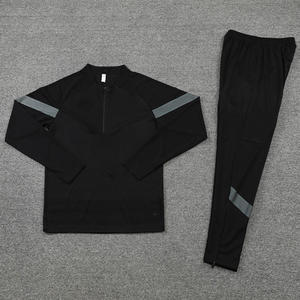 Survêtement en polaire à motif uni et fermeture éclair complète pour homme, sweat-shirt de jogging à capuche, pantalon pour l'hiver, sports de course en plein air - Product Image 5