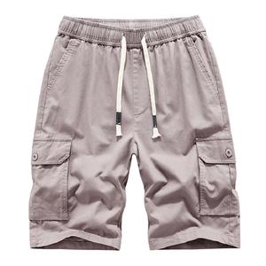 Short cargo décontracté pour hommes 100% coton, coupe-vent, pantalon de sport léger de grande taille pour l'automne, vêtements d'extérieur, taille moyenne, vente en gros OEM - Product Image 4