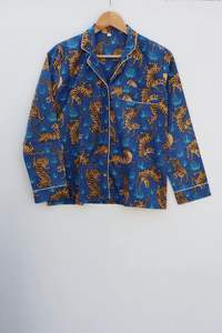 Conjunto de pijamas de mujer de algodón puro con estampado de tigre Ropa de noche suave con algodón indio-Regalo para ella - Product Image 3