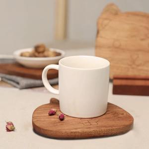 Posavasos natural hecho a mano con forma de conejo encantador de árbol de madera de acacia posavasos de madera de alta calidad OEM acepta - Product Image 3